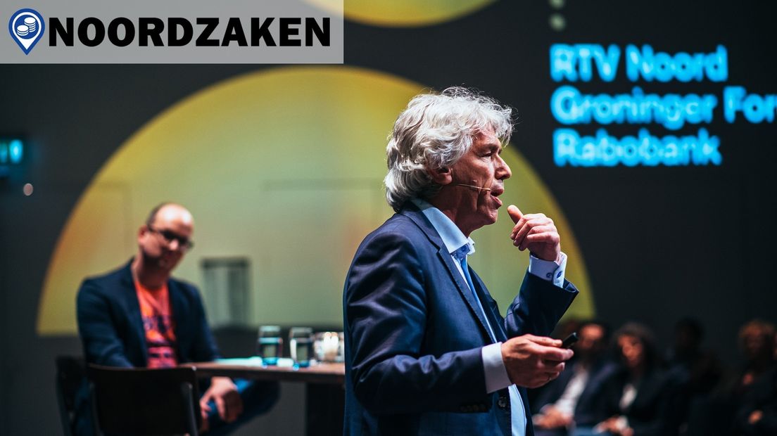 Uitvaartondernemer Evert de Niet op het podium van Founder Talks