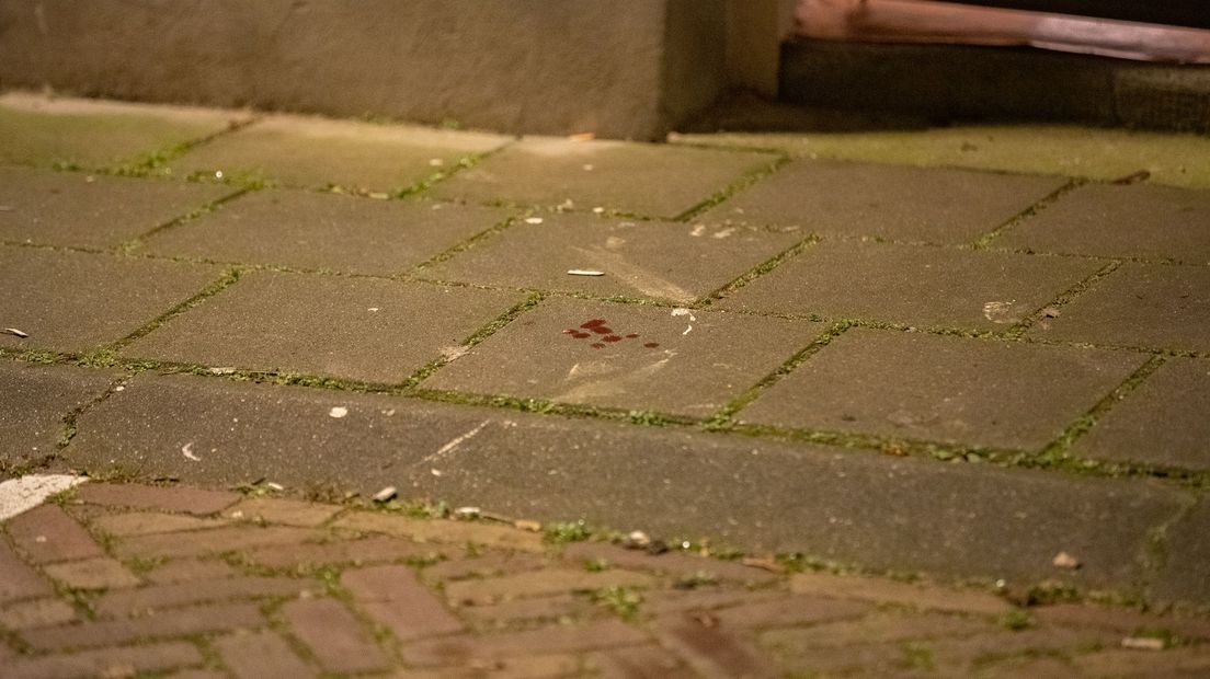 Bloedspoor op straat