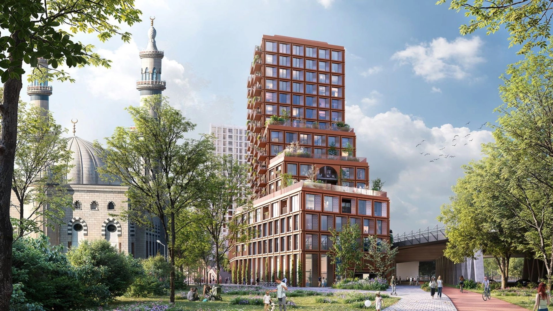 Atlas wordt gebouwd naast het Varkenoordseviaduct.