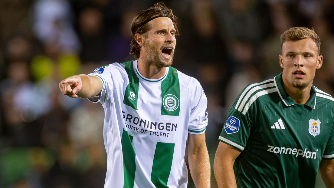 Hans Hateboer tijdens z'n rentree tegen PEC Zwolle