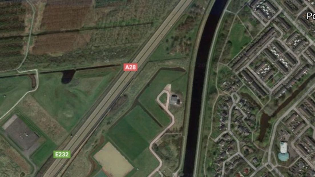 Ten westen van het kanaal zou een plek voor micro wonen kunnen komen (Rechten: Google Maps)