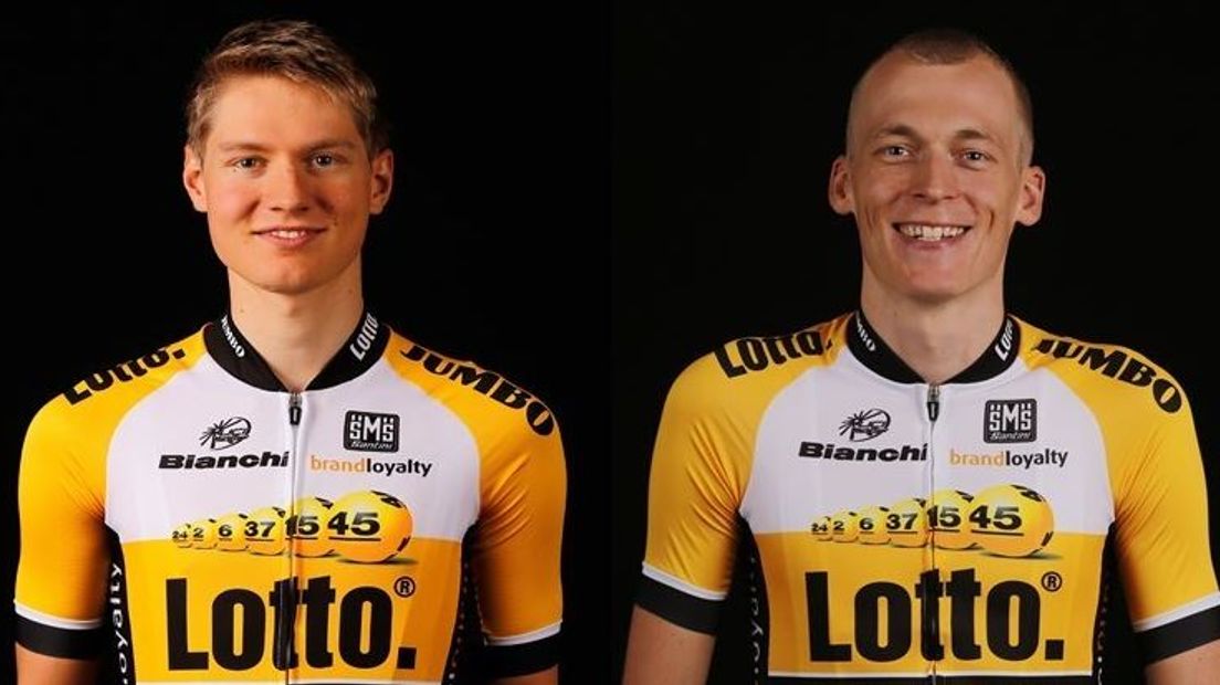 Wilco Kelderman (links) en Robert Gesink.