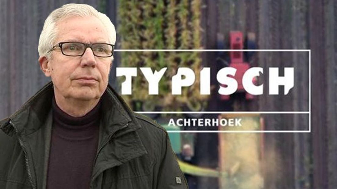 Oud-burgemeester Thijs van Beem en het logo van de tv-serie