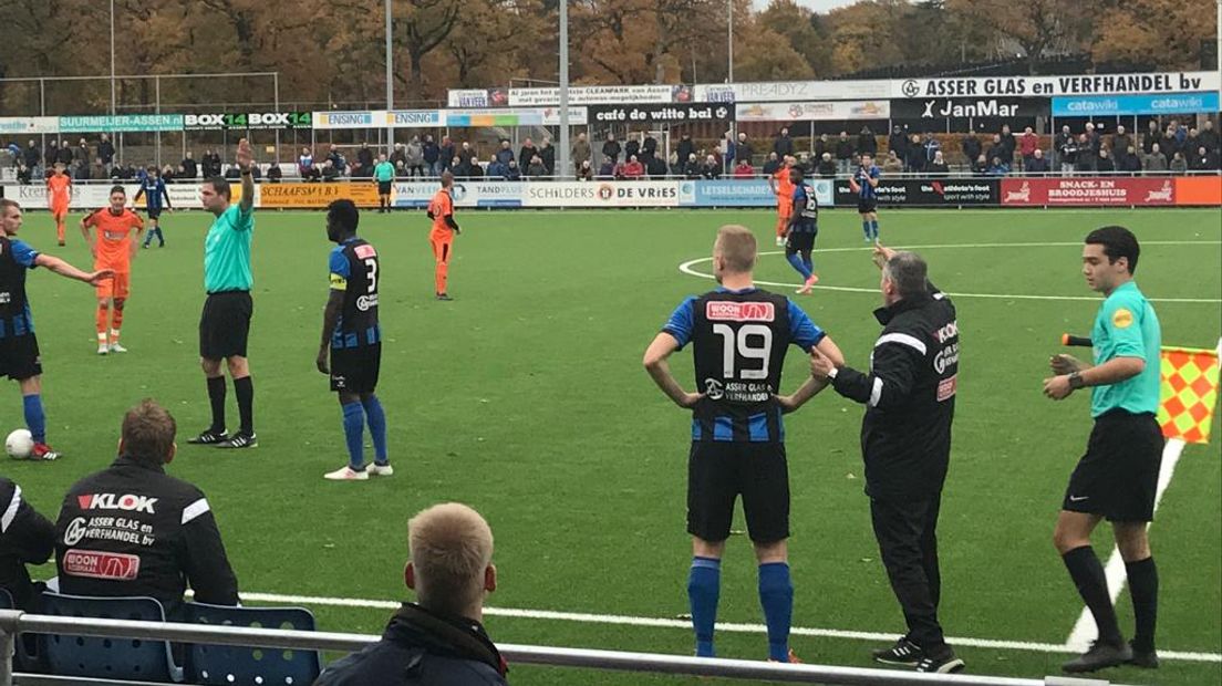 Arjen Hagenauw werd ook tegen Flevo Boys ingebracht (Rechten: Archief RTV Drenthe/Bennie de Boer)