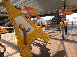 De Olympische sporters komen aan op Rotterdam Centraal