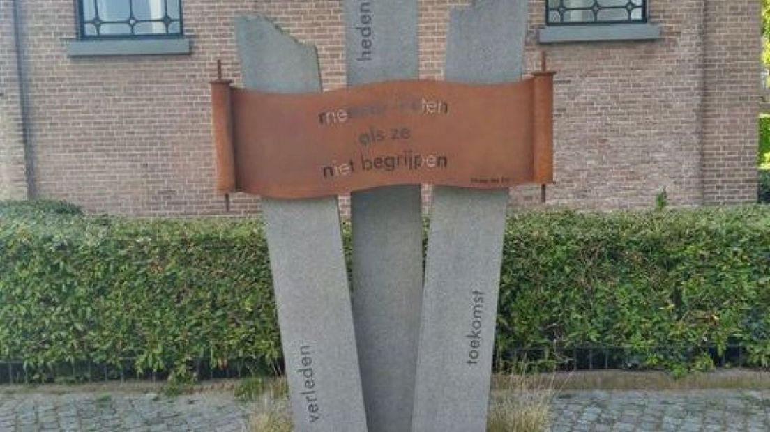 Het Joods monument achter de voormalige synagoge in Culemborg.