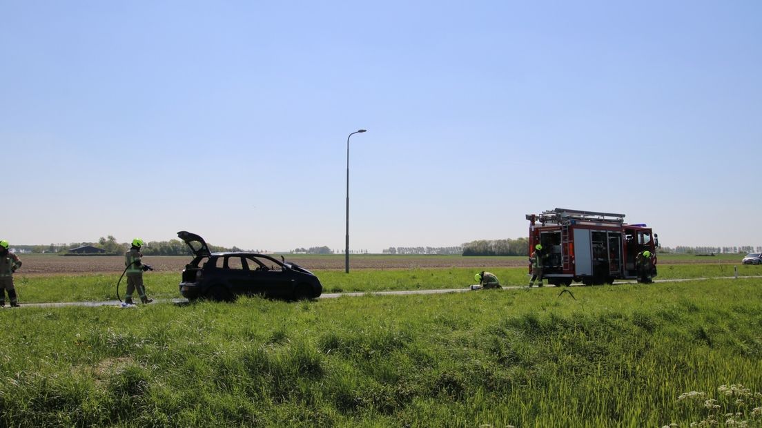 Autobrand bij Wissenkerke