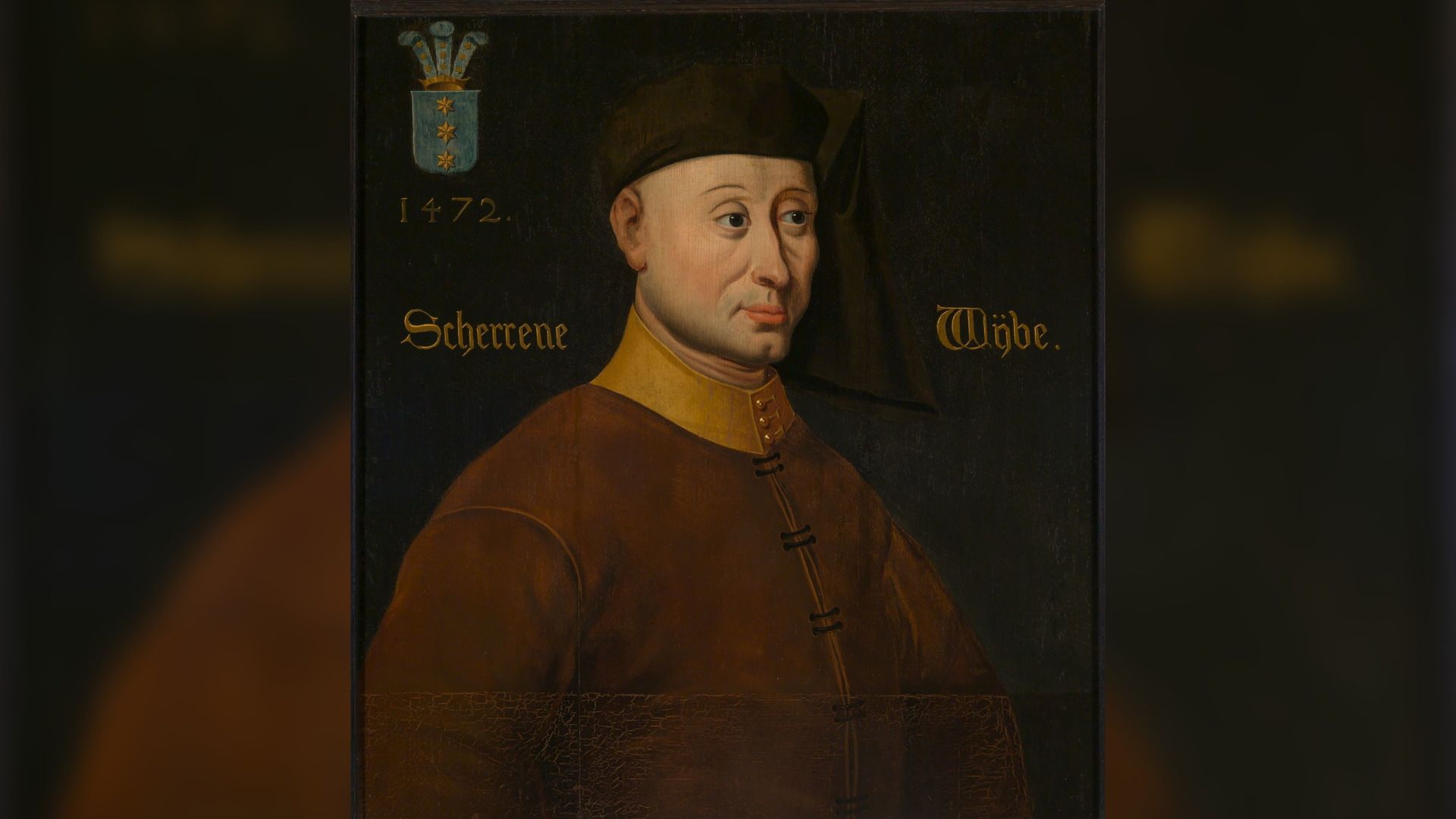 Wiebe Sjoerds Grovestins alias 'Scherrene Wijbe', schilderij uit 1472