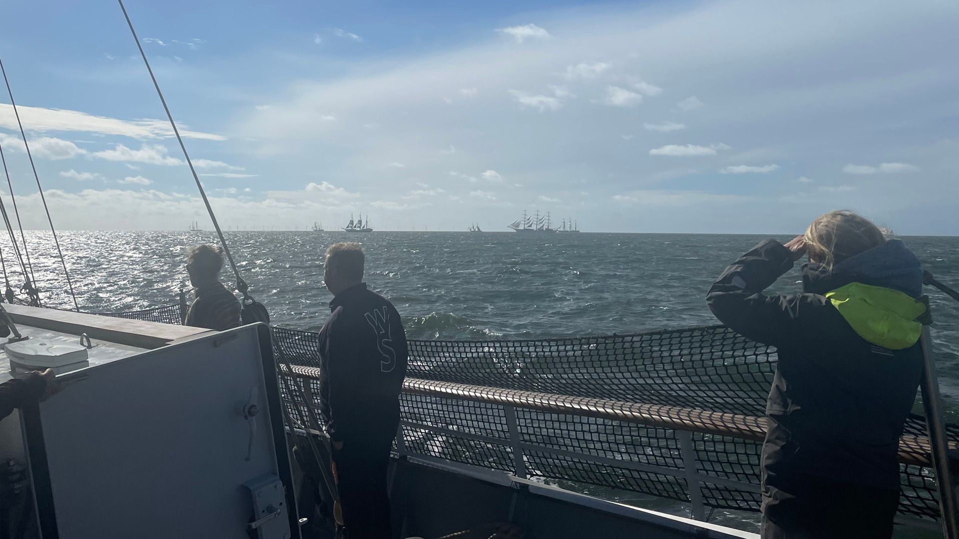 De schepen op open water