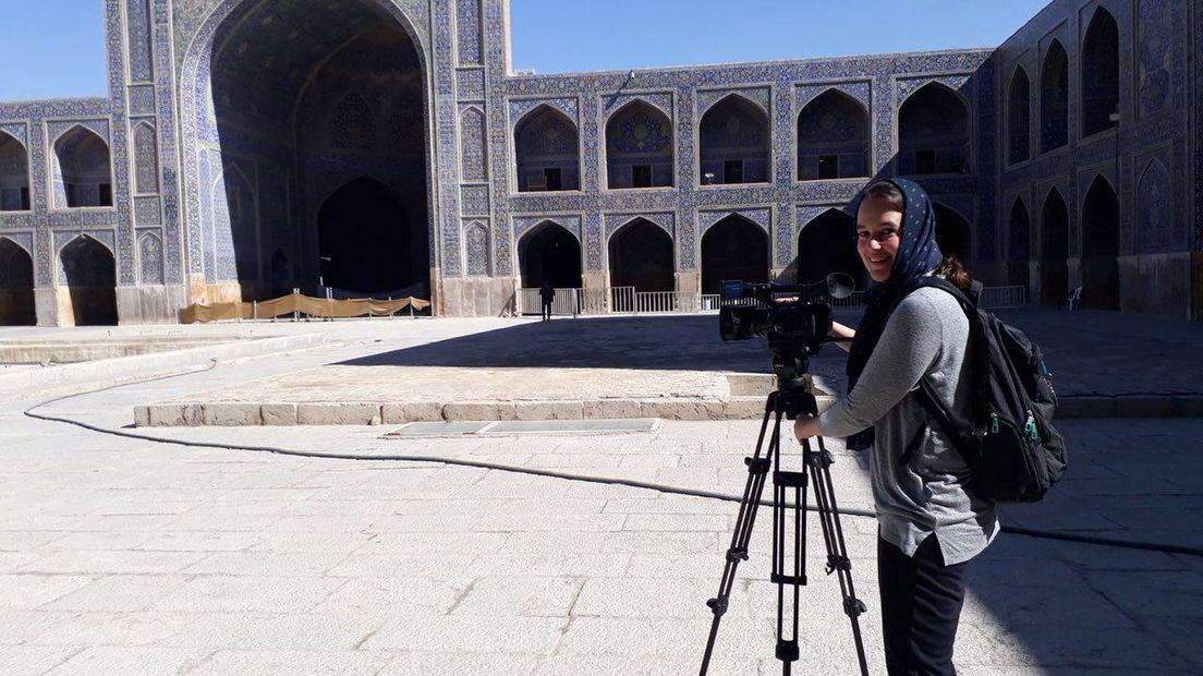 Annelies Hemeltjen in de stad Isfahan (Rechten: Drents Museum)