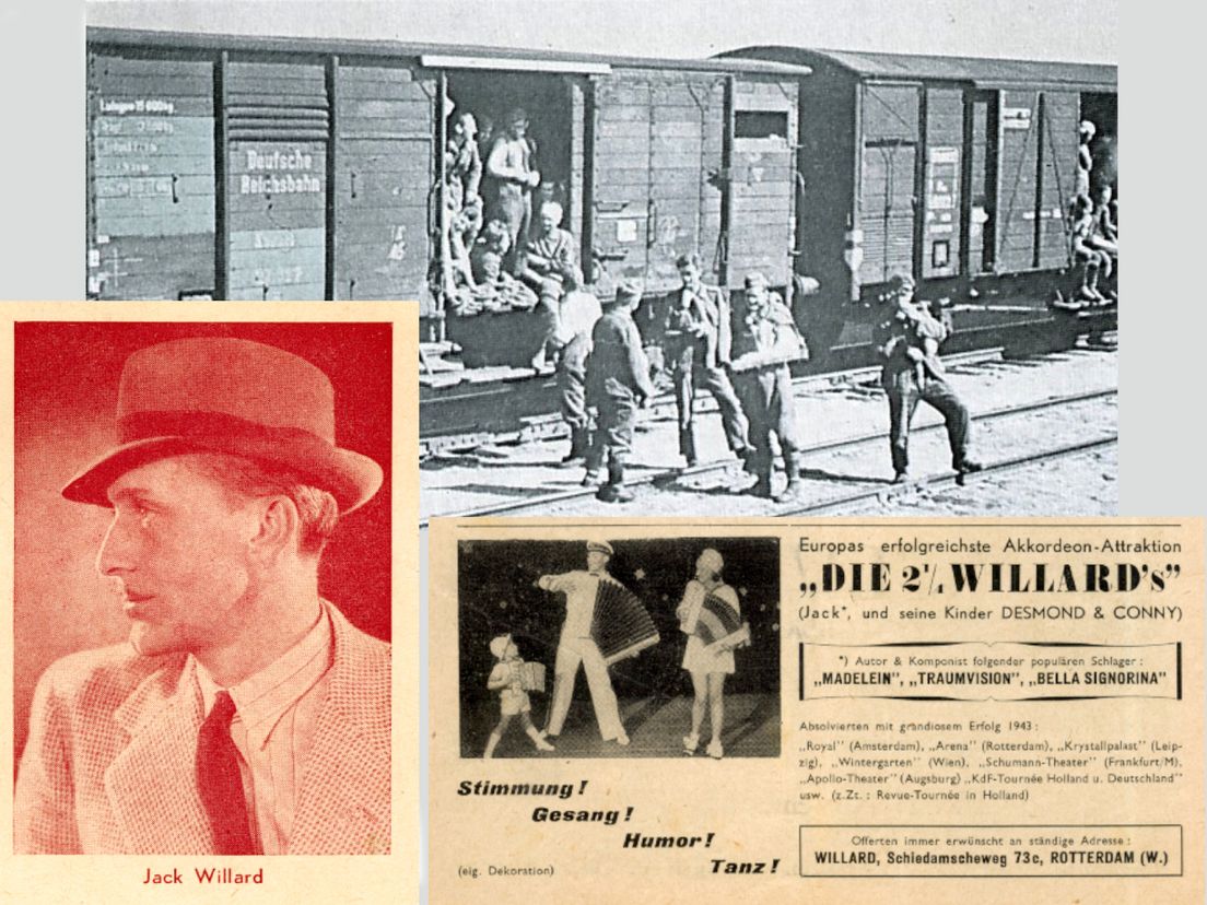 Jack Willard en zijn gezin in de oorlog, op drift per trein.
