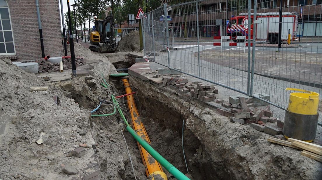 Gaslek aan de Kazernestraat in Deventer