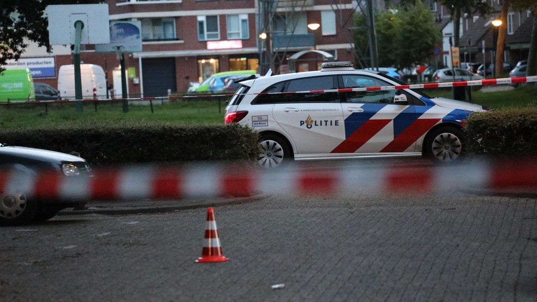 De parkeerplaats in Apeldoorn waar de schietpartij plaatsvond.