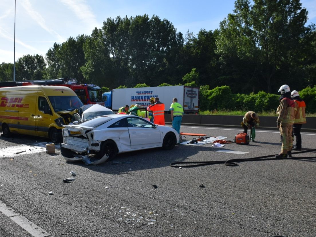 Aanrijding op de A20