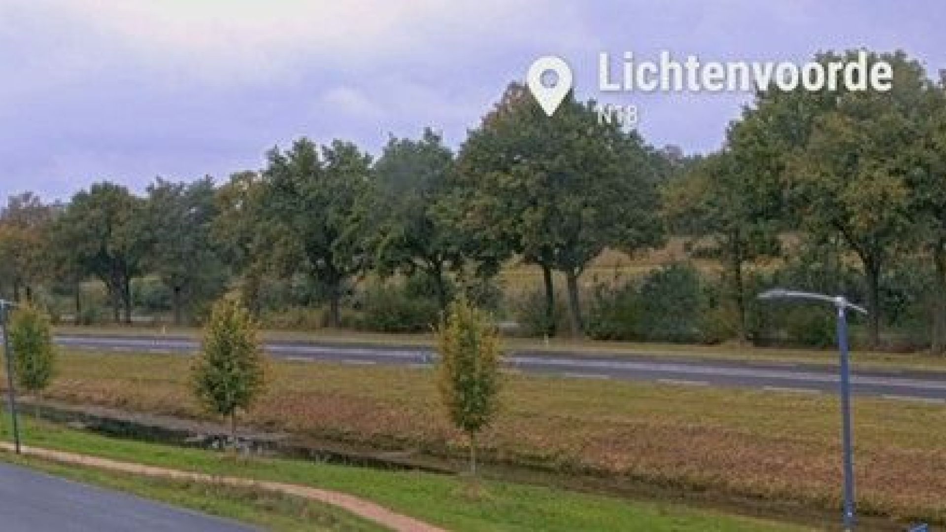 N18 bij Lichtenvoorde.