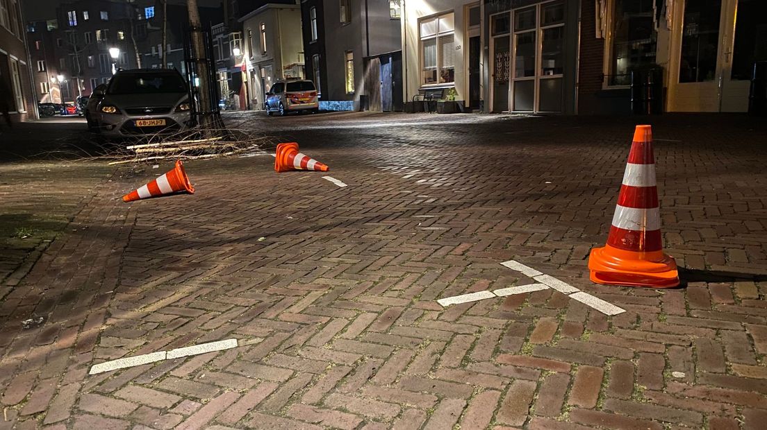 Politie plaatste pionnen op de plaatsen waar bloedsporen waren