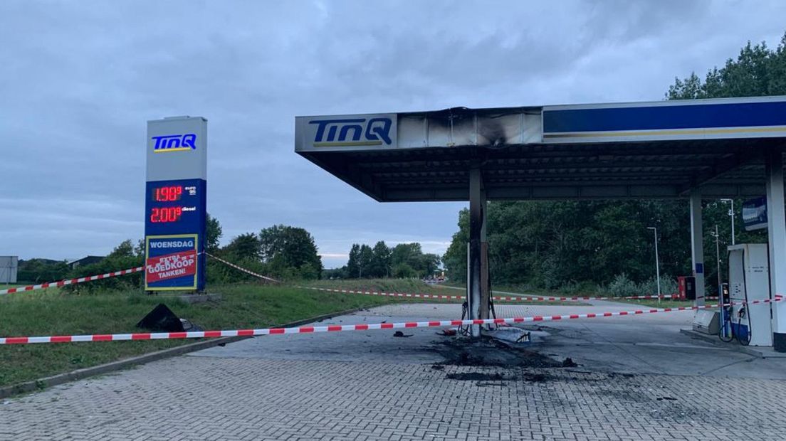 Het tankstation aan de N206 in Noordwijkerhout