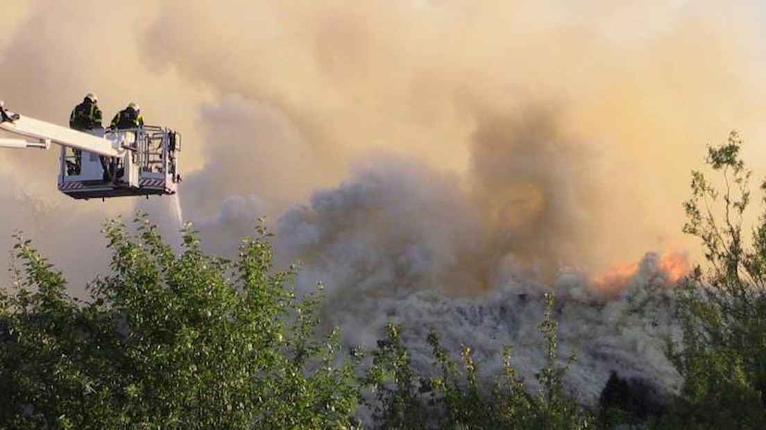 Grote brand in Vledder