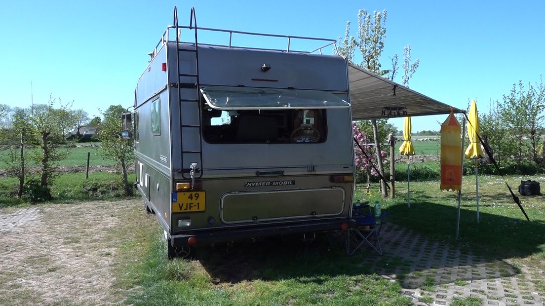 Camper op camping 't Meulenhuis in Bruchem