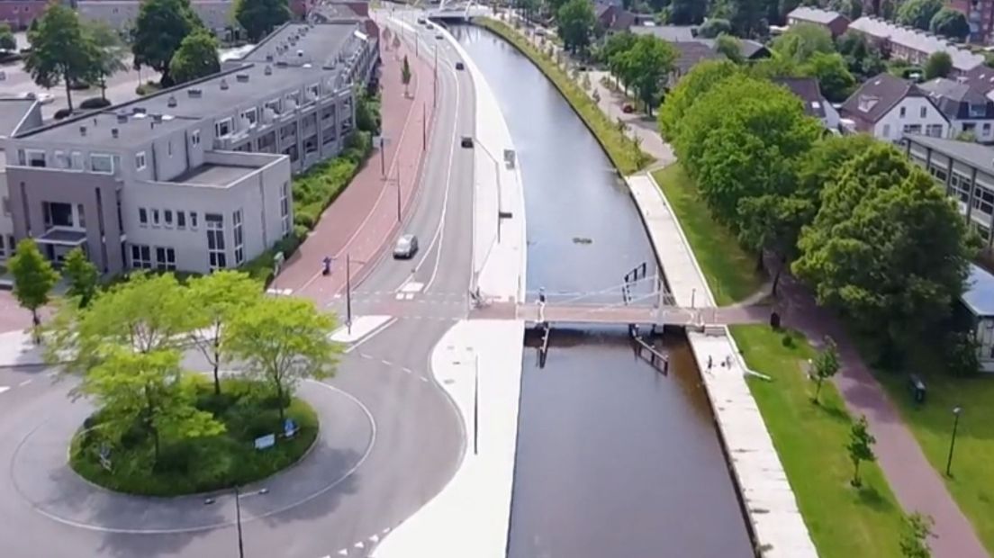 Deel van de Blauwe As in Assen (screenshot: Erick Lendekamp)