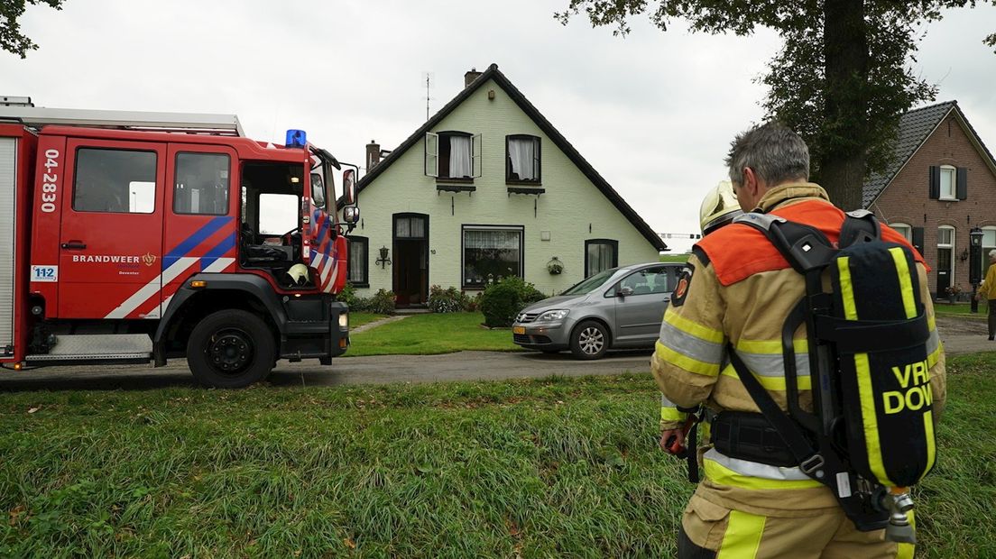 De vrouw kon op tijd haar woning verlaten