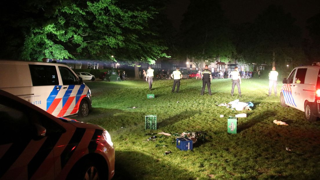 De politie heeft meerdere keren een feest beëindigd in het Noorderplantsoen