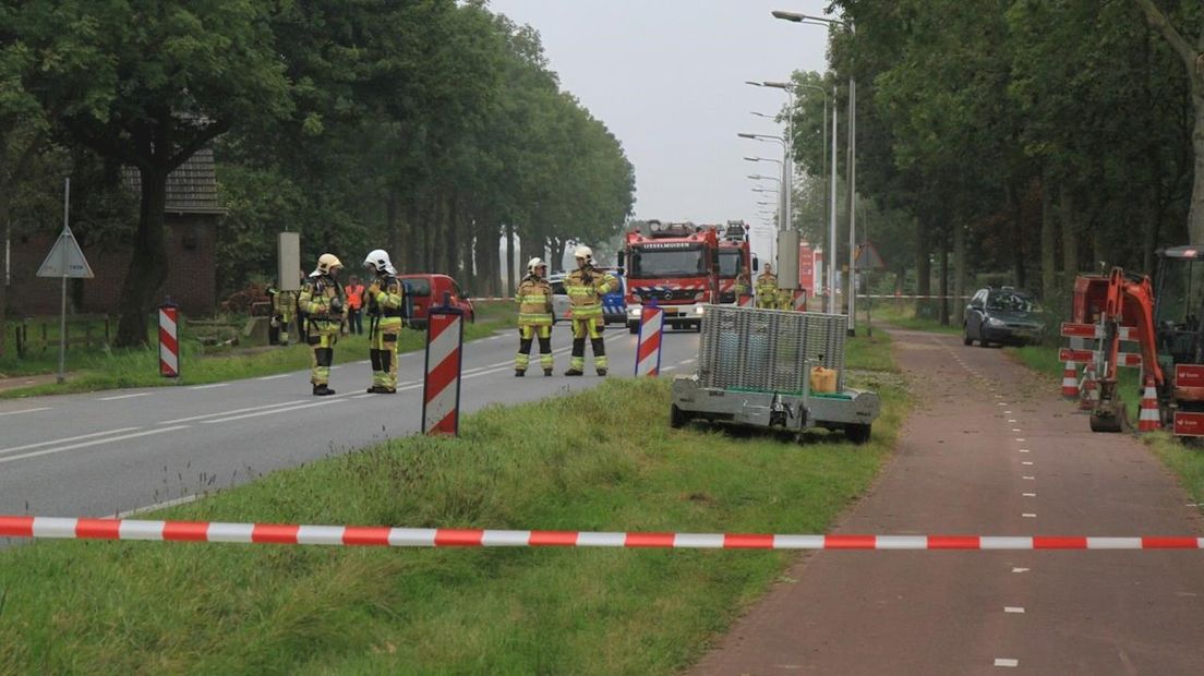 Het gaslek is onstaan door graafwerkzaamheden