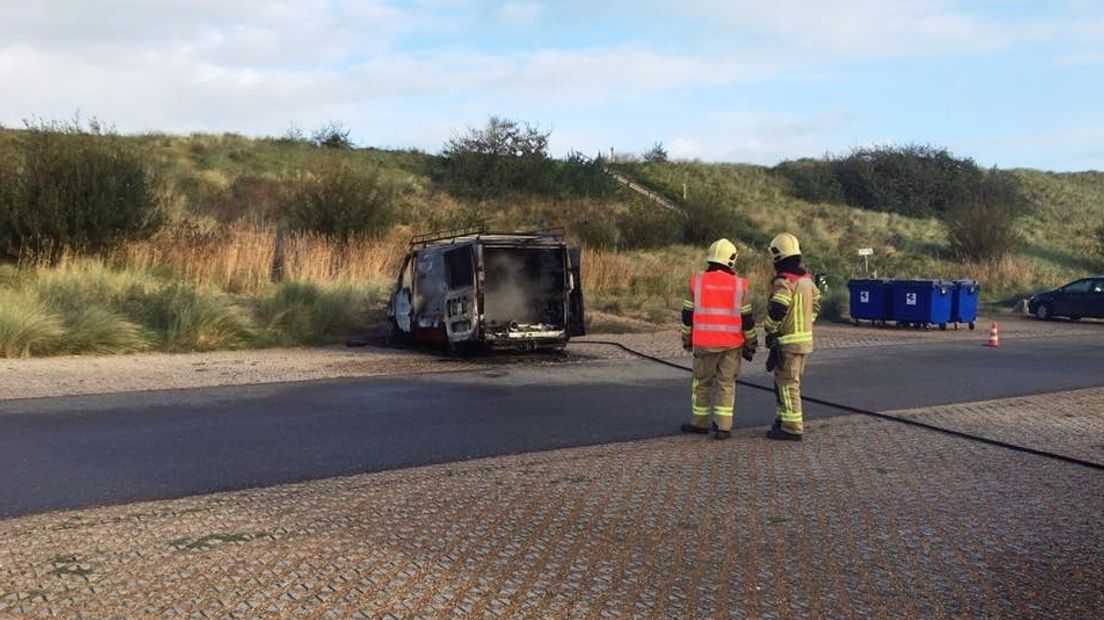 Uitgebrand busje gevonden bij Breskens