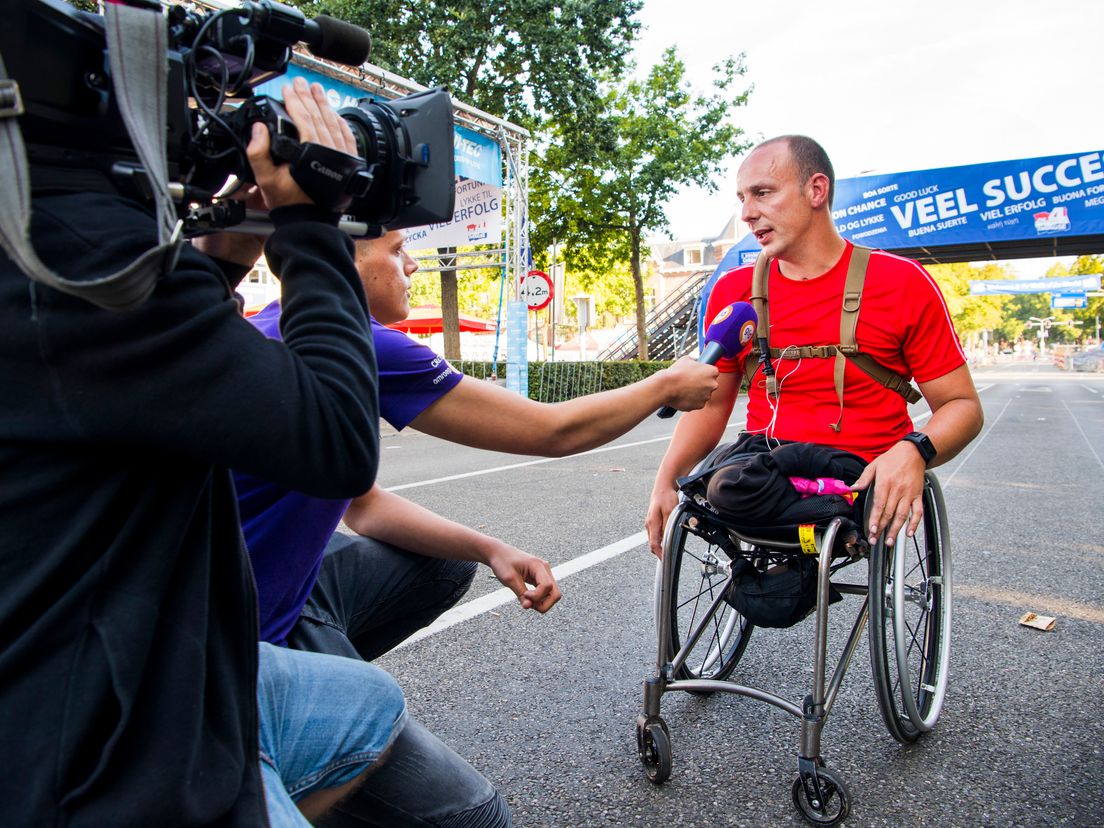 Vlak na de finish.