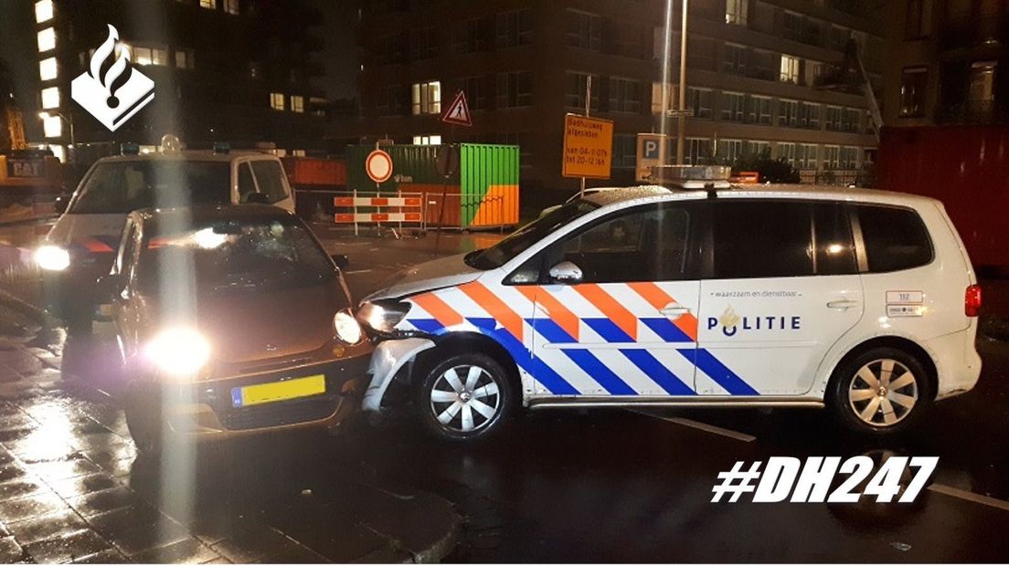De verdachte werd aangehouden op de Badhuisweg op Scheveningen. I Foto|: Twitter politie)