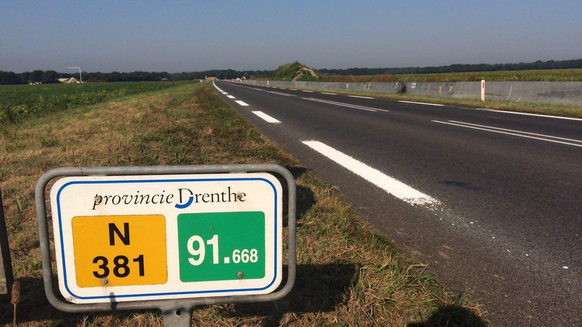 N381 tussen Hoogersmilde en Beilen dicht
