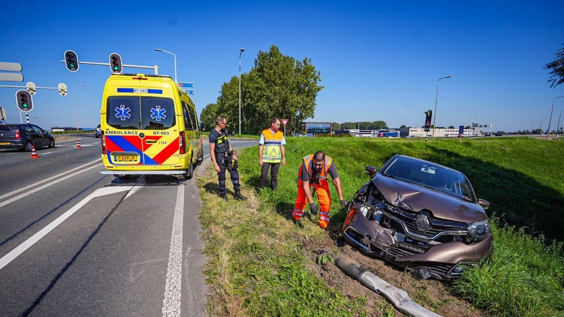 De auto raakte zwaar beschadigd