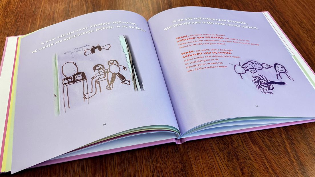 Jula maakte zelf de tekeningen in het boekje