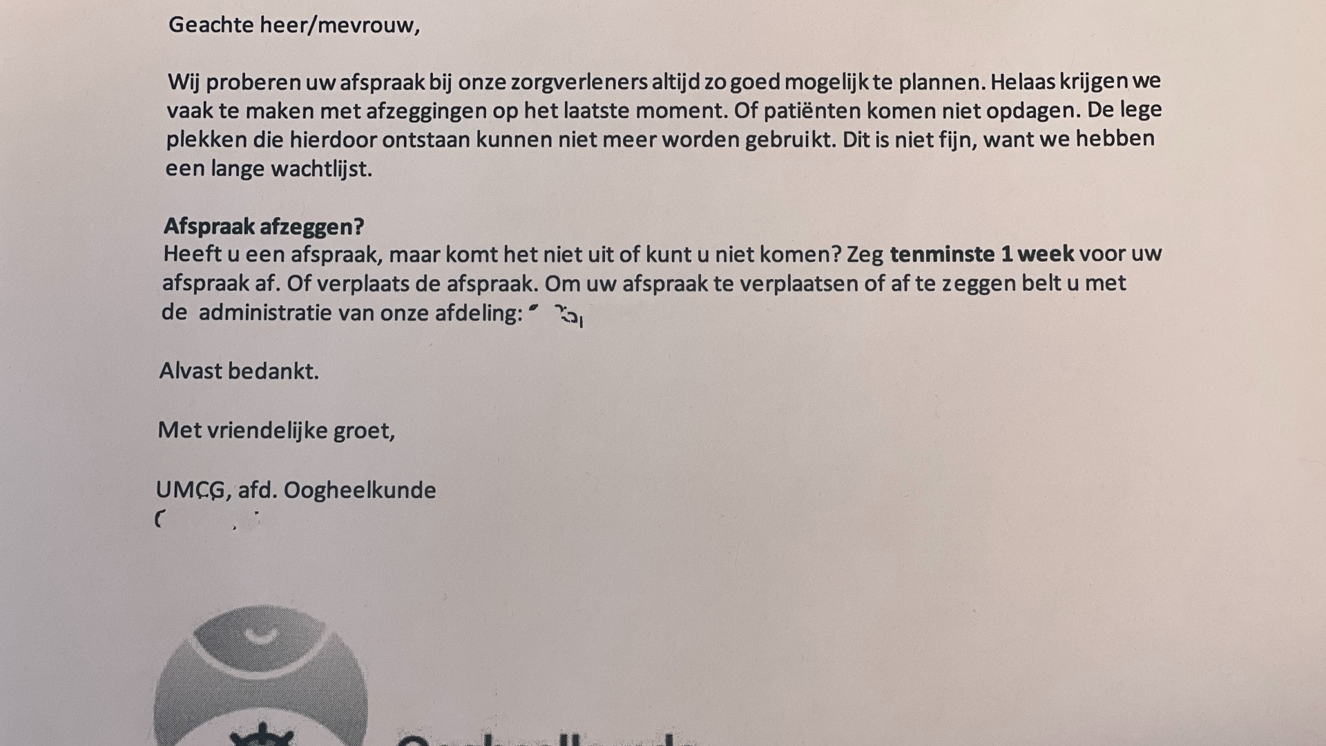 Patiënten die niet komen opdagen: een hardnekkig probleem voor