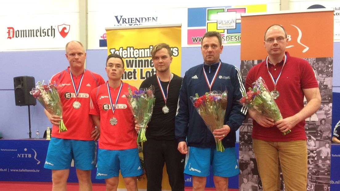 De heren van De Treffers moesten genoegen nemen met een zilveren medaille (Rechten: RTV Drenthe/Karin Mulder)