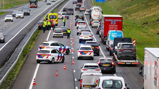 Ongeval op A1 • eendjes gered van snelweg.