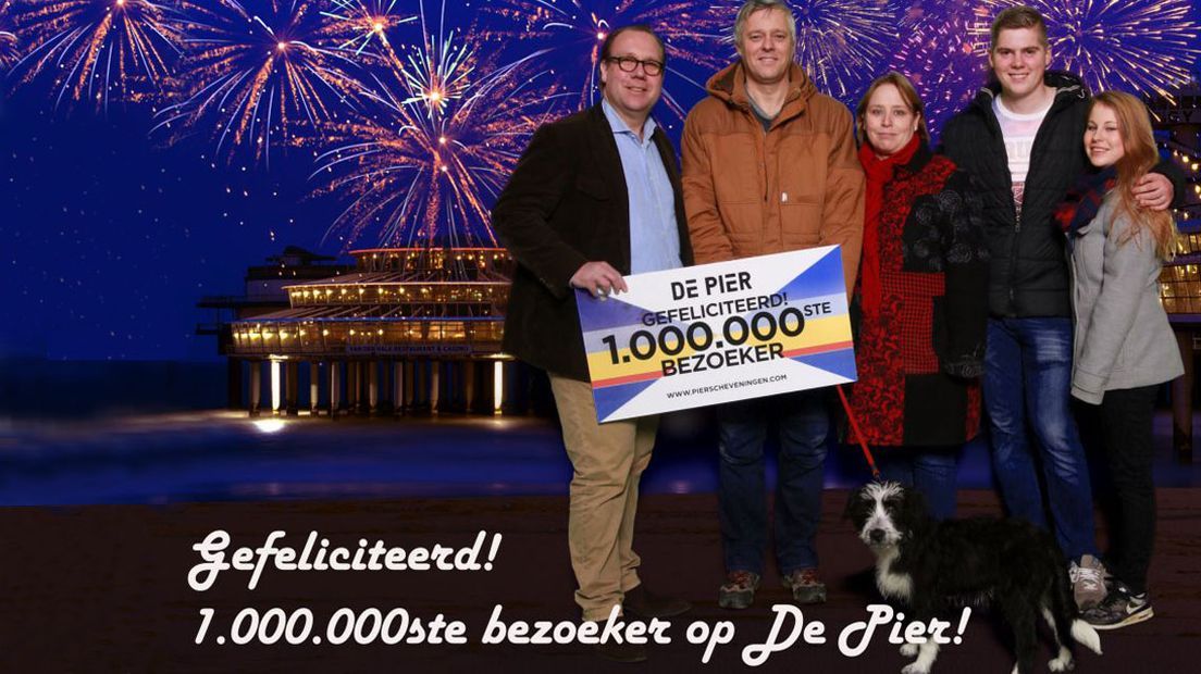 De miljoenste bezoekers voor De Pier (Photo Studio Pier Scheveningen)