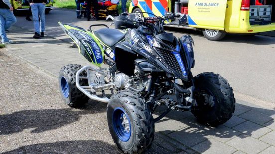 Quadrijder naar ziekenhuis na ongeval