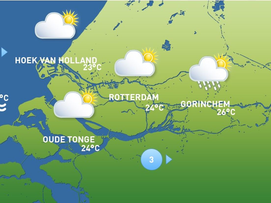 Het weer van zaterdag 1 augustus: minder warm