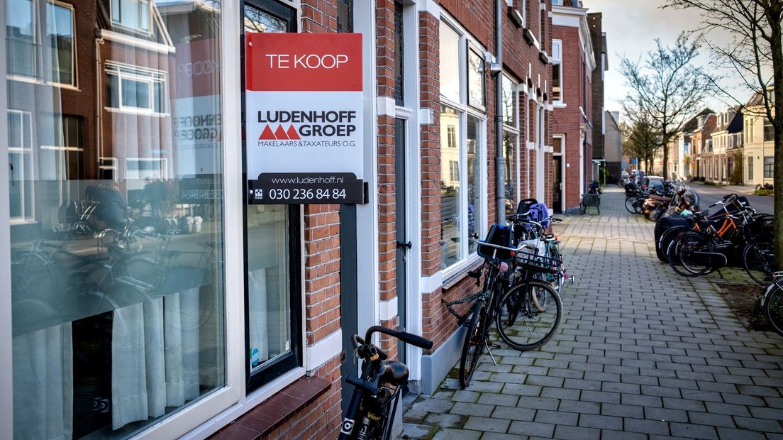 Huis te koop in de Utrechtse wijk Oudwijk, februari 2022.