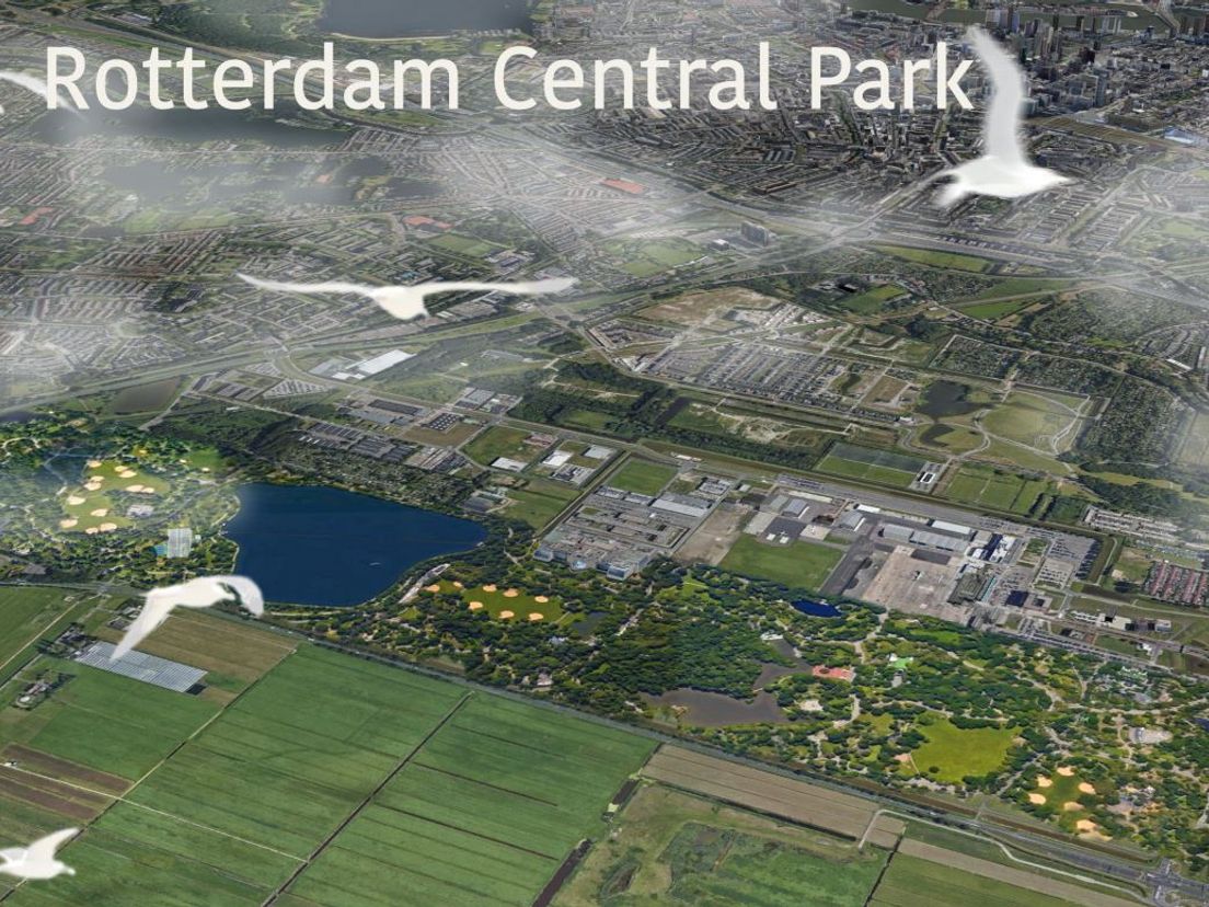 Rotterdam Central Park. Illustratie BTV