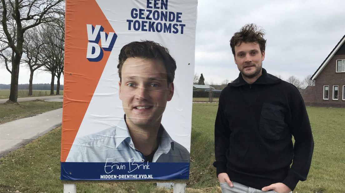 Erwin Brink kreeg 241 voorkeursstemmen en daarmee komt Brink in de raad van de gemeente Midden-Drenthe (Rechten: RTV Drenthe/Josien Feitsma)