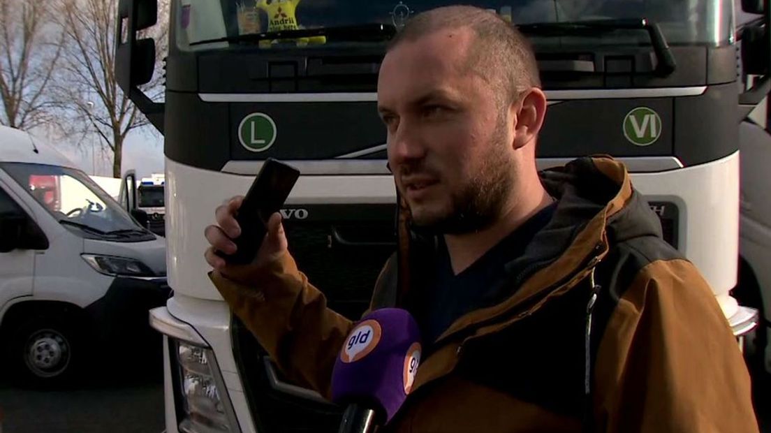 Andrii is één van de Oekraïense chauffeurs bij de TruckParking in Duiven.