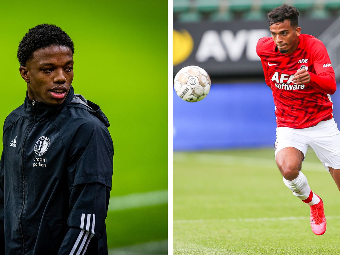 Welke talentvolle linksback is beter: Malacia of Wijndal? (Bron: VK Sportphoto)