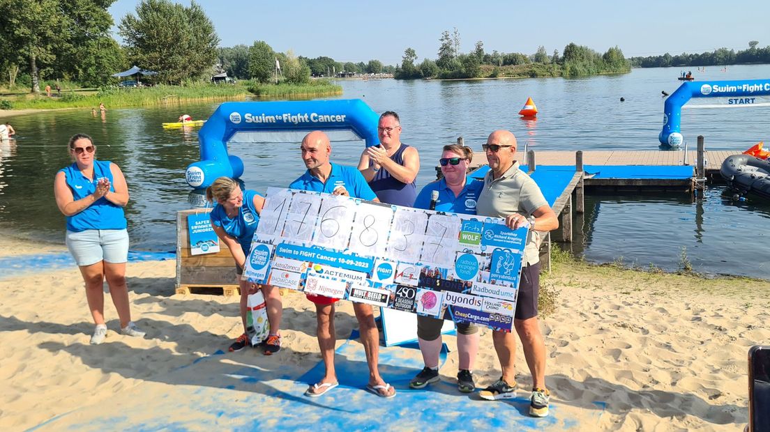 Recordbedrag opgehaald bij 'Nijmeegse' editie Swim to Fight Cancer.