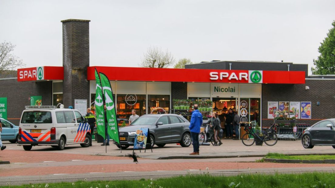 De supermarkt is donderdagavond overvallen