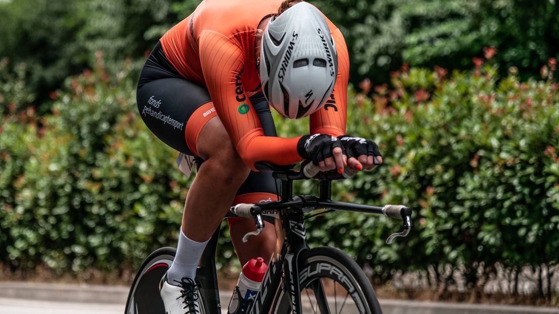 Sanne Bouwmeester werd vijfde op het WK tijdrijden voor studenten (Rechten: 2018 WUC Cycling Organization)