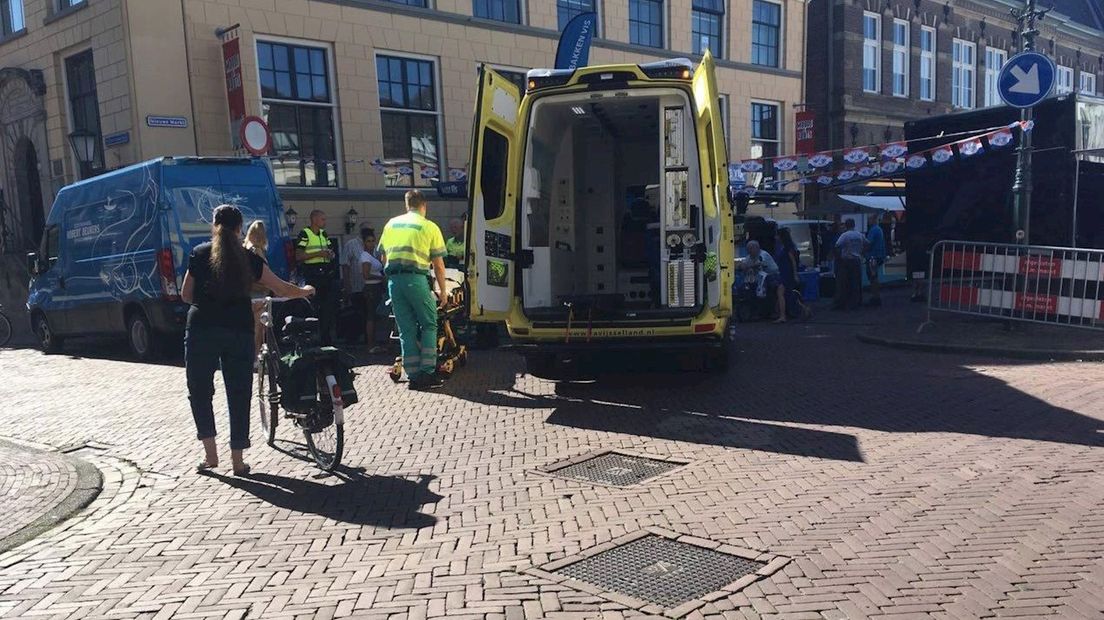 Fietster gewond na botsing