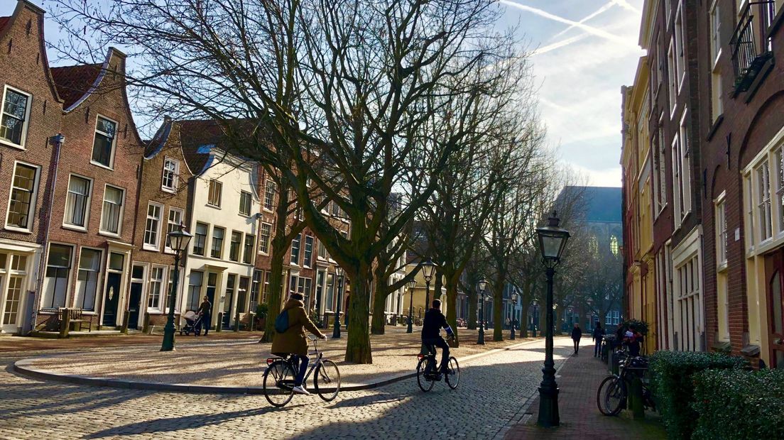 De Hooglandse Kerkgracht in Leiden is al autovrij.