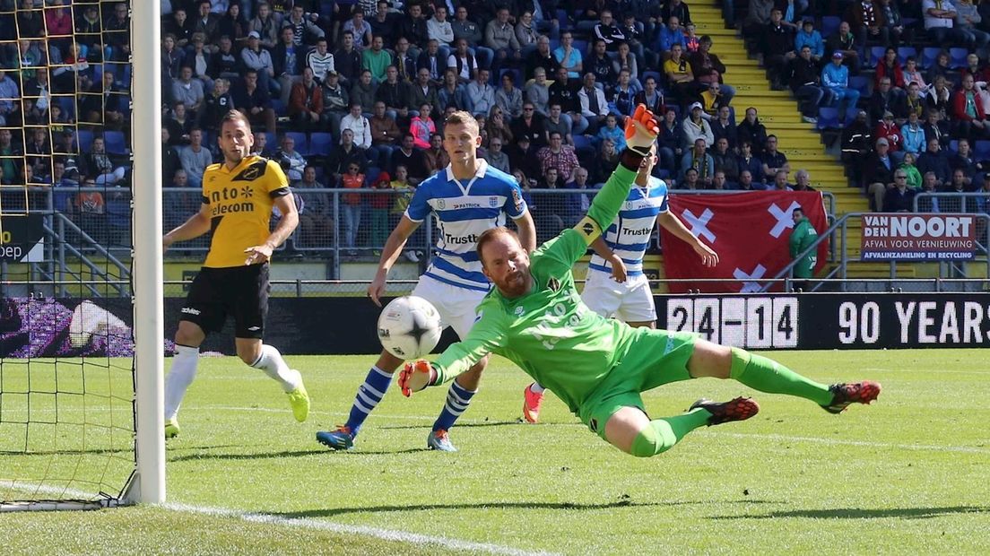 Jelle ten Rouwelaar vanmiddag tegen PEC Zwolle